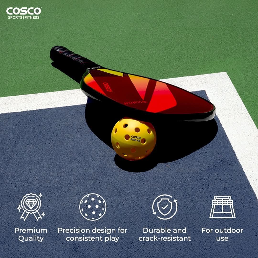 Cosco Pro 40 Yellow Pickleball Balls